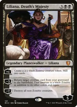 1x Liliana, Death's Majesty NM Eng MTG - Midnight Hunt Commander - Image 1