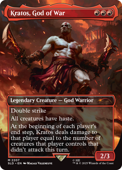 Kratos, God of War 🔥 NON-FOIL 🔥 PlayStation 🎮 Secret Lair MTG PRESALE - Image 1