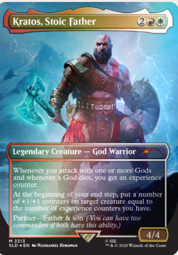 Foil Kratos, Stoic Father secret lair mtg presale PlayStation - Image 1