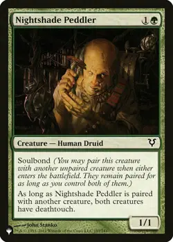 MTG The List Nightshade Peddler #187 Avacyn Restored - Image 1