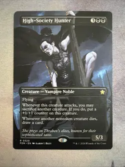 1x High-Society Hunter (Borderless)- NM- Foundations- Mtg Magic The Gathering - Image 1