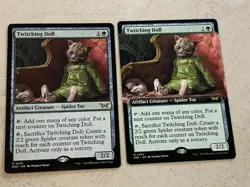 2 x mtg Twitching Doll, 1 is borderless, Duskmourn, unplayed - Image 1