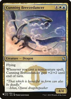 MTG The List Cunning Breezedancer #215 Dragons of Tarkir - Image 1