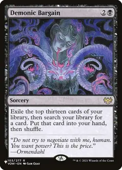 MTG The List Demonic Bargain #103 Innistrad Crimson Vow - Image 1