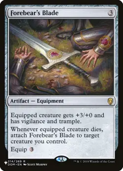 MTG The List Forebear's Blade #214 Dominaria - Image 1