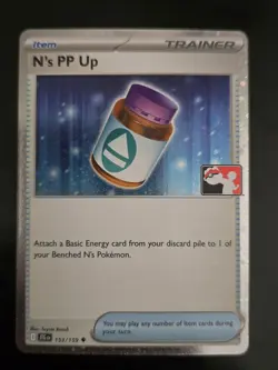 N's PP Up 153/159 Pokemon Prize Pack Series 7 Card NM/LP Stamp - Image 1