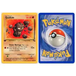 1999 Vintage Pokemon Geodude 1st Edition Jungle WOTC #47/64 LP - Image 3