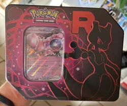 Pokemon TCG - Team Rocket - Mewtwo EX Tin - New Sealed 2025 - Pokemon Mewtwo Ex - Image 1