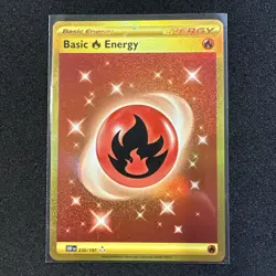 Basic Fire Energy - 230/197 Hyper Rare Holo NM Pokemon SV03: Obsidian Flames - Image 1