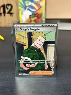 Lt. Surge's Bargain 170/132 Mega Evolution Holo Pokemon TCG NM - Image 1