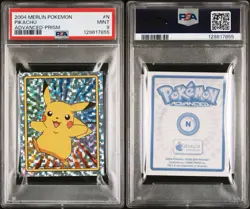 2004 Merlin Pokemon Advanced Pikachu #N Prism PSA 9 *TOP POP/POP 1* - Image 3