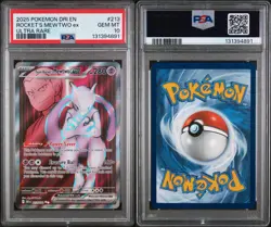 2025 Pokemon SV Destined Rivals DRI EN Team Rocket's Mewtwo ex #213/182 PSA 10 - Image 3