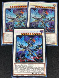 YUGIOH RED-EYES ZOMBIE DRAGON LORD MP23-EN083 1ST SECRET X3 (NM) - Image 1