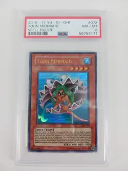 YuGiOh Toon Mermaid #SRL-072 2010 Ultra Rare PSA 8 - Image 1
