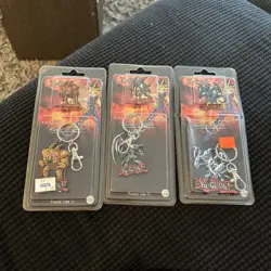 Yu-Gi-Oh Collectible Trading Pin & Key Tag Chain Vintage New LOT OF 3 DIFF - Image 1
