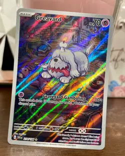 Pokemon TCG Greavard 214/198 Scarlet & Violet Base Set Illustration Rare Card NM - Image 1