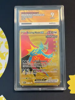 Roaring Moon EX Hyper Rare Card Ace 9 Mint #262/182 Paradox Rift 2023 - Image 3