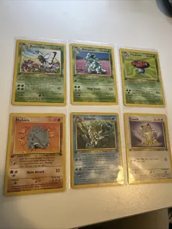 Pokemon 1st Edition Jungle + Fossil Cards HP/DMG Butterfree Vileplume Nidoqueen - Image 1