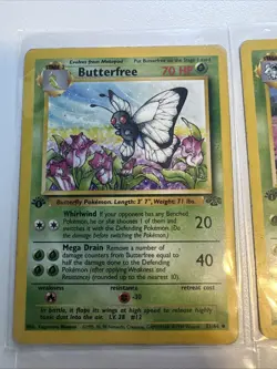 Pokemon 1st Edition Jungle + Fossil Cards HP/DMG Butterfree Vileplume Nidoqueen - Image 3