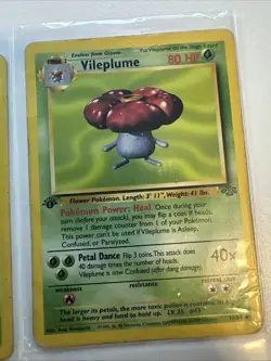 Pokemon 1st Edition Jungle + Fossil Cards HP/DMG Butterfree Vileplume Nidoqueen - Image 5