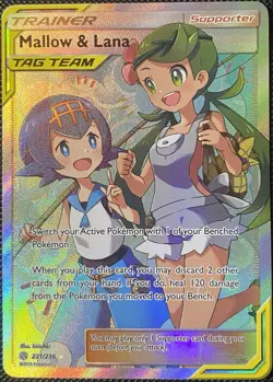 Mallow & Lana (Full Art) 231/236 Sm-Cosmic Eclipse Holo - Pokemon Card - Image 1