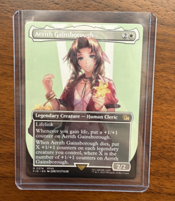 Aerith Gainsborough Borderless Character - MTG FINAL FANTASY - FFVII Near Mint - Image 1