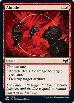 Abrade FOIL Innistrad: Crimson Vow NM Red Common MAGIC GATHERING CARD ABUGames - Image 1