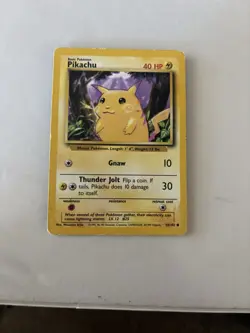Yellow Cheek Pikachu 58/102 And Pikachu 60/64 Pokemon Vintage Cards - Image 2