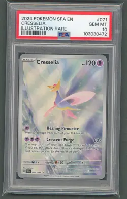 Pokemon Cards - PSA 10 Cresselia 071/064 - Shrouded Fable Illustration Rare - Image 1