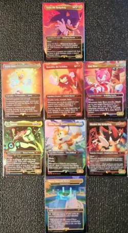 Magic The Gathering Sonic Secret Lair - Sonic Friends And Foes Foil Set MTG - Image 1