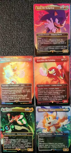 Magic The Gathering Sonic Secret Lair - Sonic Friends And Foes Foil Set MTG - Image 2