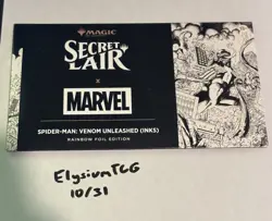 MTG Secret Lair X Marvel Spider-Man: Venom Unleashed (Inks) Rainbow Foil Sealed - Image 1