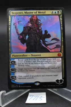 2017 Magic The Gathering WOC Tezzeret Master of Metal #190 /184 Foil - Image 1