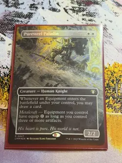 MTG Commander Masters - Puresteel Paladin - Borderless FOIL NM - Image 2