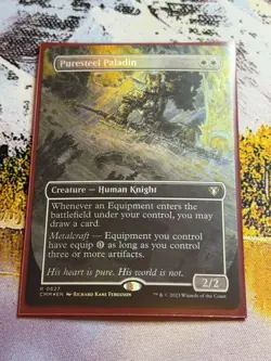 MTG Commander Masters - Puresteel Paladin - Borderless FOIL NM - Image 3
