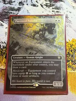MTG Commander Masters - Puresteel Paladin - Borderless FOIL NM - Image 5