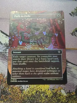 Path to Exile (Borderless Alternate Art) [Commander Masters] Foil Near Mint - Image 1