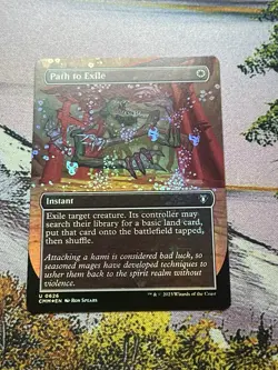 Path to Exile (Borderless Alternate Art) [Commander Masters] Foil Near Mint - Image 5