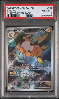 2023 POKEMON PAL EN-PALDEA EVOLVED ILLUSTRATION RARE #211 RAICHU PSA 10 - Image 1