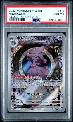 2023 POKEMON PAL EN-PALDEA EVOLVED ILLUSTRATION RARE #212 MISMAGIUS PSA 10 - Image 1