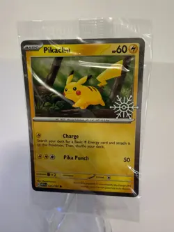 Pikachu Holiday Calendar 025/165 Cosmos Holo Stamped Sealed Pokemon - Image 1