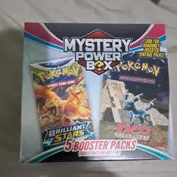 Pokemon TCG Mystery Power Box Factory Sealed 5 Booster Packs - Image 1