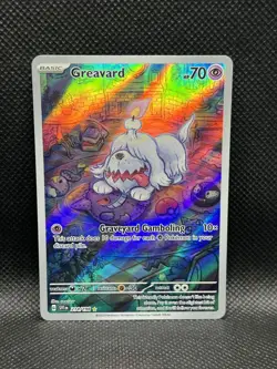 Greavard 214/198 ILLUSTRATION RARE HOLO Scarlet & Violet Base Set IR Pokemon TCG - Image 3