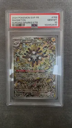 Carte Pokemon Magneton SVP 159 EV8 PROMO Etincelles Deferlantes FR PSA 10 GEM MT - Image 1