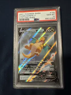 Pokemon 2021 Dragonite V 192/203 Alt Art Evolving Skies GEM MINT PSA 10 - Image 1