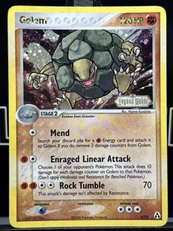 Pokemon Golem EX 6/92 Reverse Holofoil Rare Stamped Ex Legend Maker SWIRL LP - Image 3