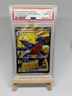 #001 - Cynthia's Garchomp ex 215/182 Pokemon TCG Graded Slab - PSA 10 - Image 1
