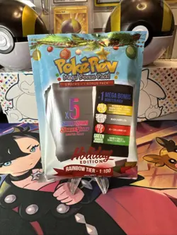 PokeRev Pack Holiday Sealed 6 Pokemon Booster Packs 5+1 Bonus Pack - Image 1