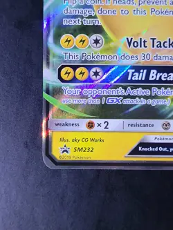 2019 Pokemon SM Black Star Pikachu GX Holo Promo #SM232 - Sun & Moon - NM - Image 3