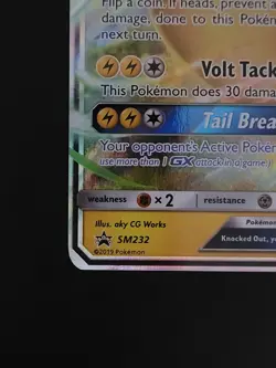 2019 Pokemon SM Black Star Pikachu GX Holo Promo #SM232 - Sun & Moon - NM - Image 4